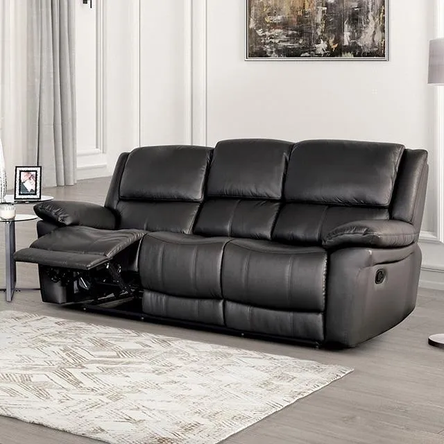 Furniture of America Glarus FM69003BK-SF-M Sofa Manual Recliner