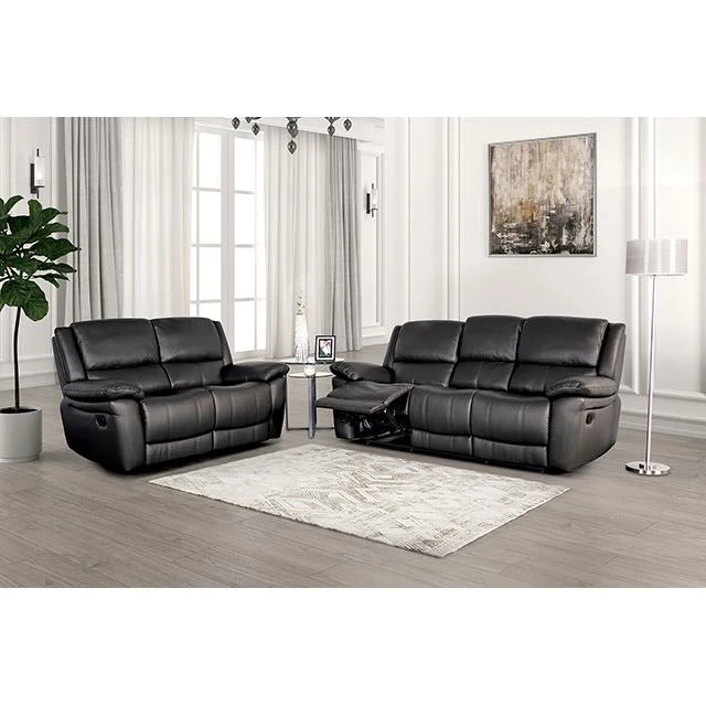 Furniture of America Glarus FM69003BK-SF-M Sofa Manual Recliner