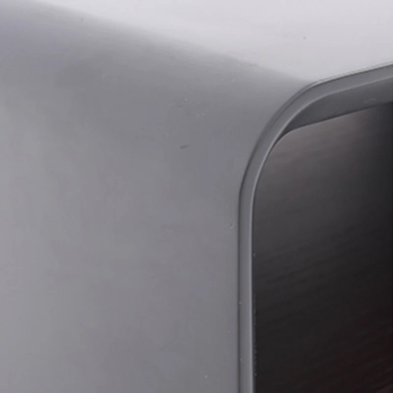 Modern Minimalist Black Lacquer Bedside Table: Wood Veneer Single Drawer - Elegant Open Cubby Storage Nightstand For Bedroom