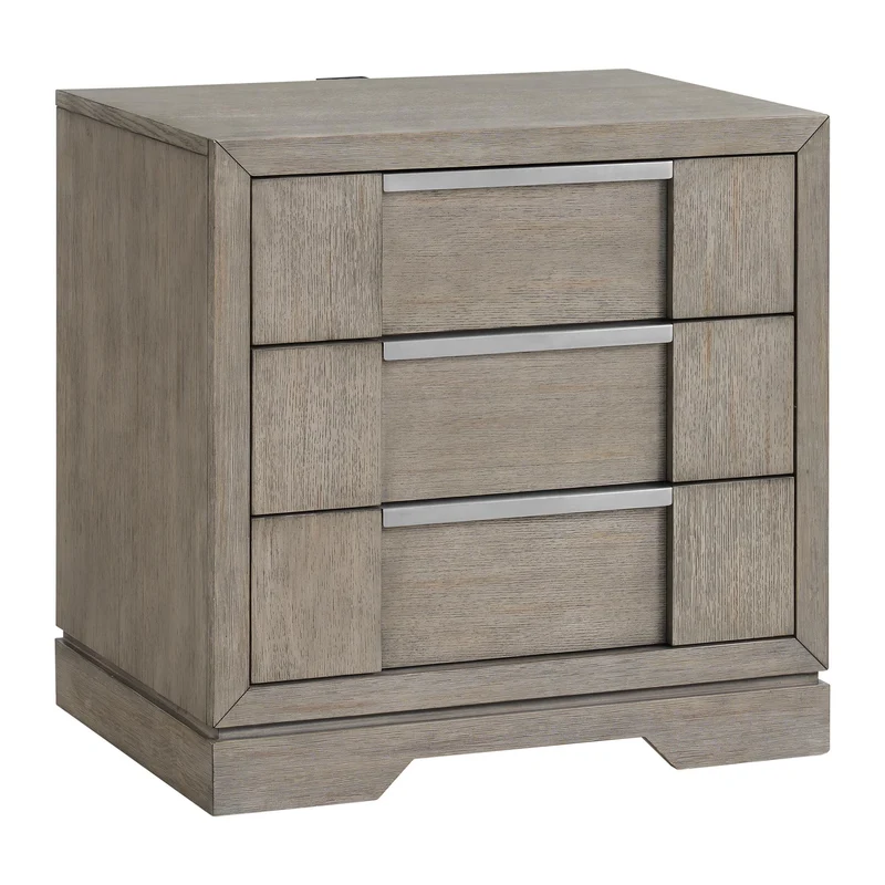 Elements International Kelis B-9770-3-NS 3-Drawer Nightstand