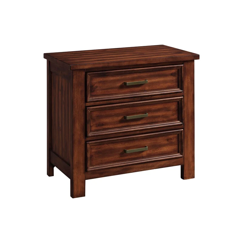 Elements International Sullivan SV600NS 3-Drawer Nightstand