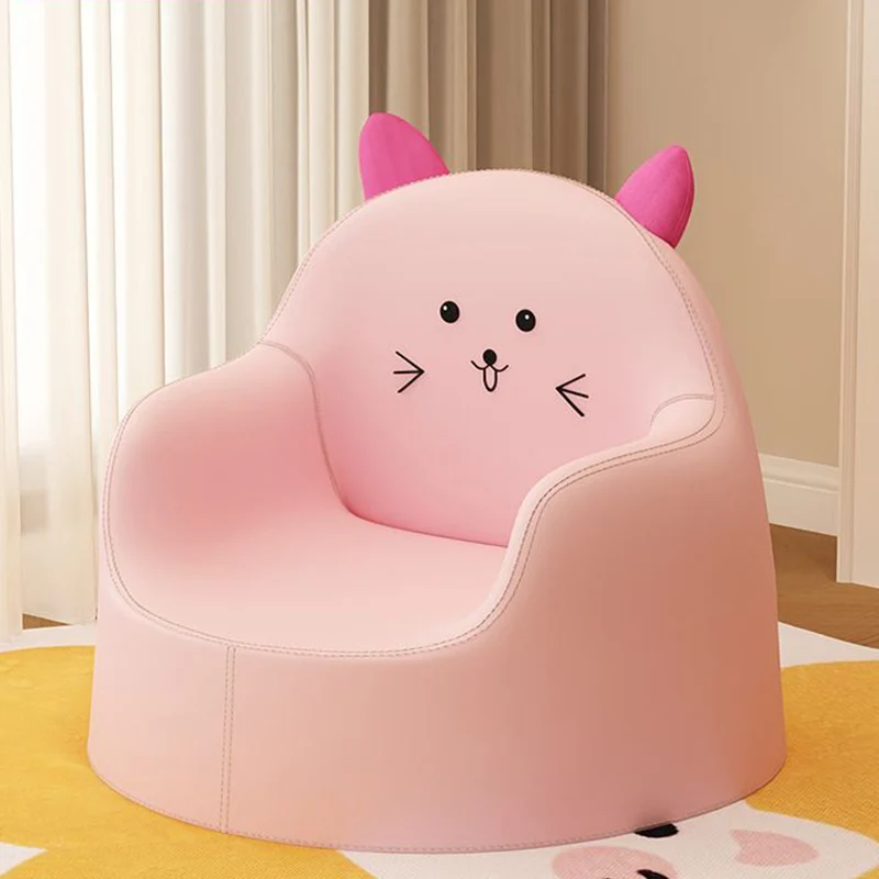 Contemporary Creative Curved Animal-Shaped PU Leather Sponge Kids Accent Chair Backrest Armrest For Living Room