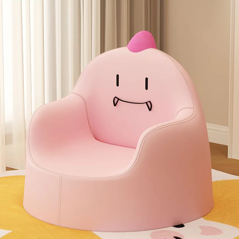 Contemporary Creative Curved Animal-Shaped PU Leather Sponge Kids Accent Chair Backrest Armrest For Living Room