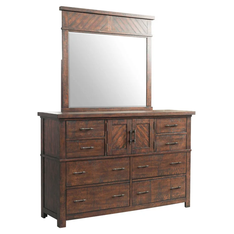Elements International Jax JX600DRMR Dresser and Mirror Set