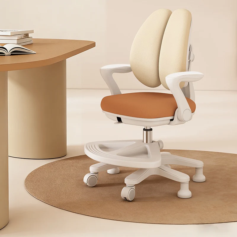 Contemporary Creative Curved Rabbit-Ear Design Kids PP Mesh Fabric Height-Adjustable Desk Chair Backrest Armrest For Home Office