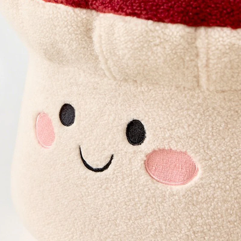 Contemporary Creative Cartoon Mushroom Short Plush EPP Kids Low Stool Backless Armless For Living Room