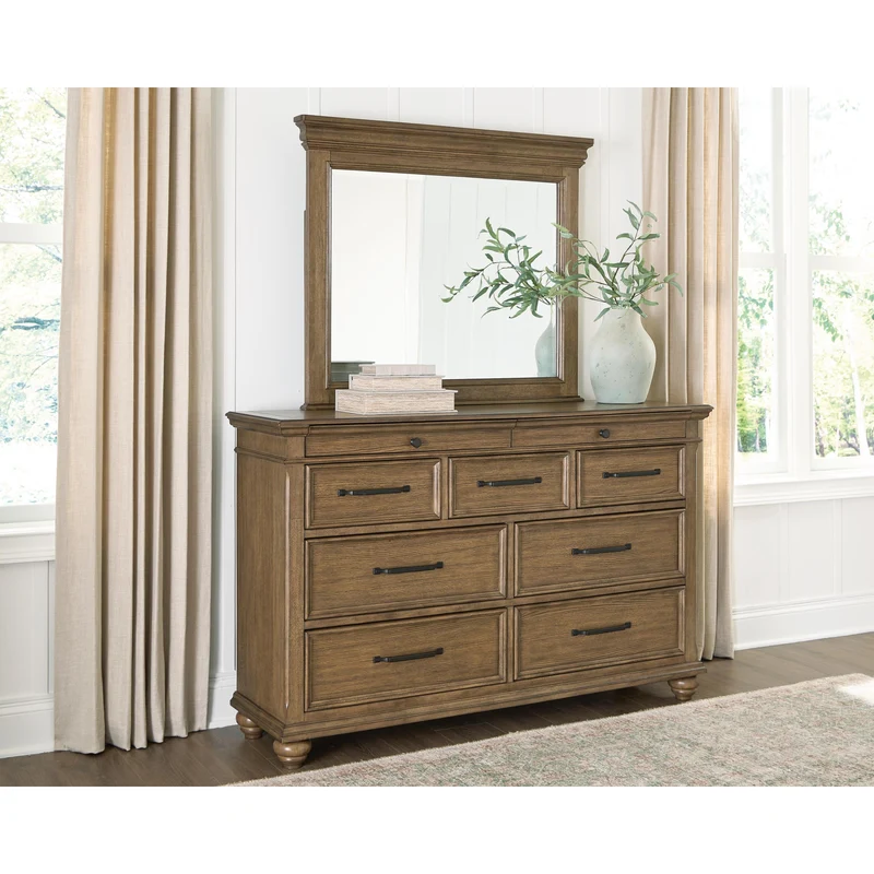 Signature Design by Ashley Karallin 10-Drawer Dresser with Mirror PCB782-31/PCB782-36