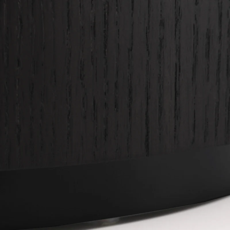 Contemporary Round Cylinder Bedside Table - Saddle-Style Faux Leather Top 2 Drawers Nightstand For Bedroom