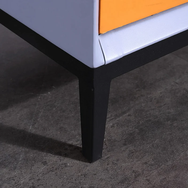 Contemporary Creative Faux Leather Nightstand With 2 Drawers - Square Soft Bedside Cabinet For Bedroom