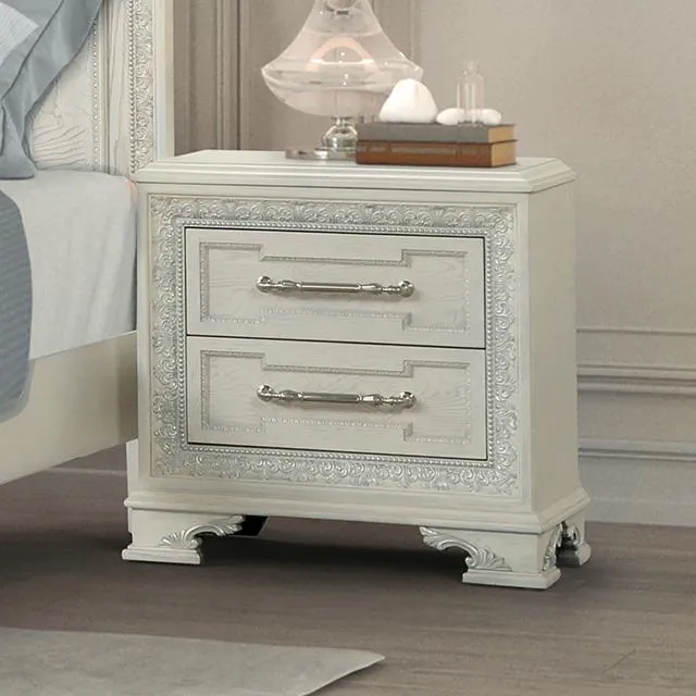 Furniture of America Stella Mia FM70000WH-N Nightstand
