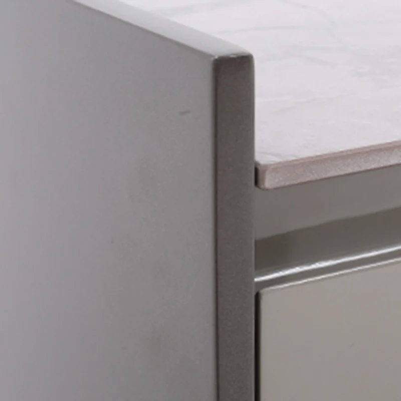 Contemporary Scandinavian Sintered Stone Bedside Table - Silent Soft-Close 2 Drawers Nightstand For Bedroom