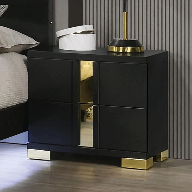Furniture of America Lillestrom FM7217BK-N Nightstand