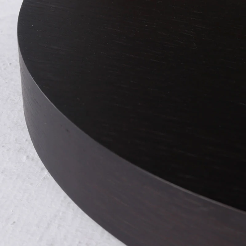 Contemporary Round 1 Hidden Drawer Bedside Table - Faux Leather Open Shelf Nightstand For Bedroom