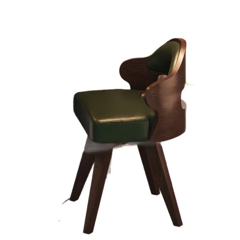 Traditional Vintage Faux Leather Rectangular Swivel Desk Chair With Contoured Backrest, Armless Design For Living Room & Bedroom