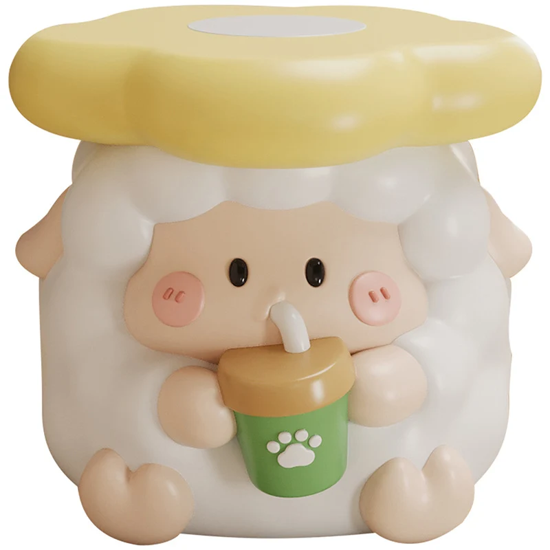 Contemporary Creative Kids Resin Sheep-Shape Low Stool For Entryway, Living Room, Bedroom