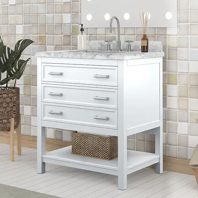 Furniture of America Reston TM-VS001WH-31 31" Vanity with Top/ Sink