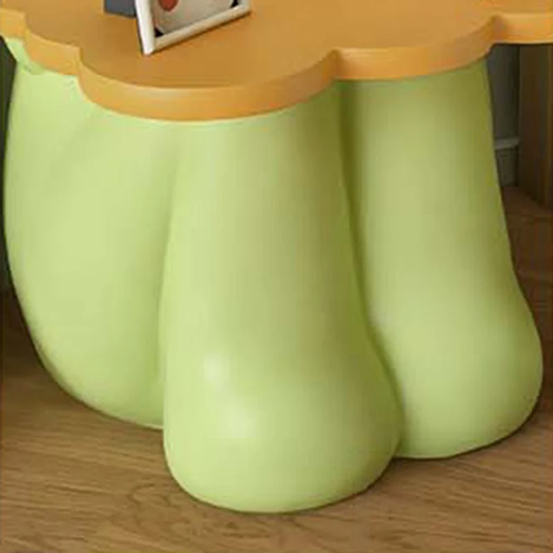 Contemporary Creative MDF Resin Cactus Shape Nightstand 1-Tier For Living Room & Bedroom