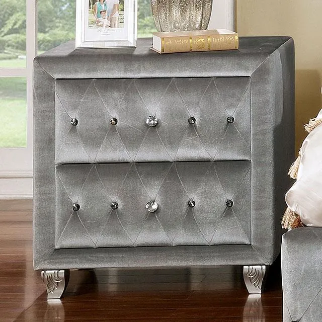 Furniture of America Alzir FM7150GY-N Night Stand