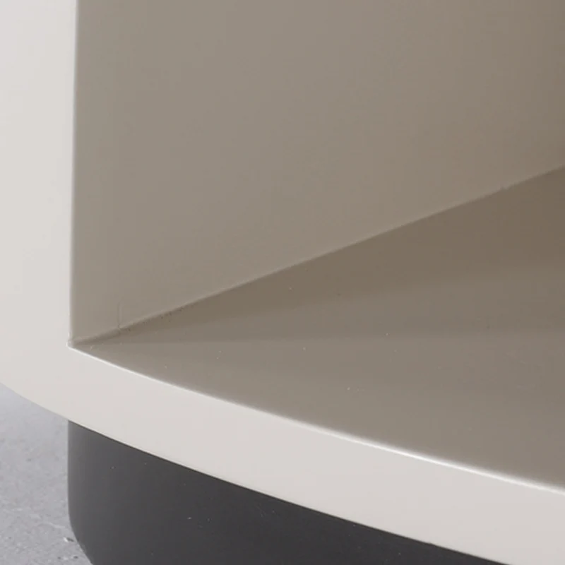 Sleek Handleless Bedside Table - Press-to-Open Rebound Rail & Premium Baked Paint Nightstand 1- Drawer For Bedroom
