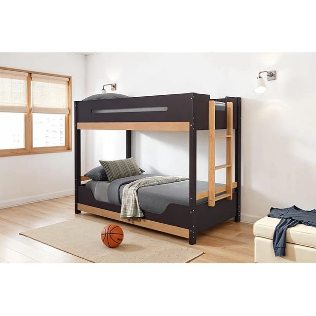 Furniture of America Nestor FM-BK201BK-T-BED Twin/Twin Bunk Bed