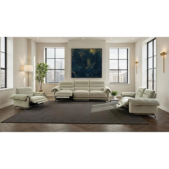 Furniture of America Morley CM9943TP-SF-PM-PK Power Sofa