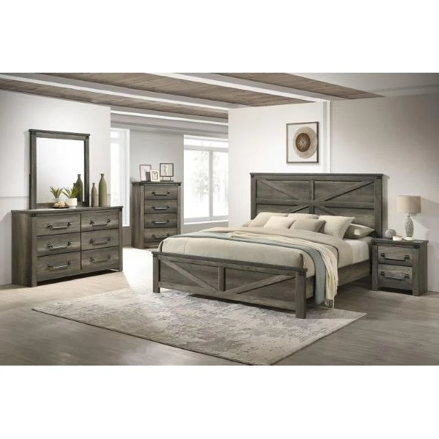 Furniture of America Britonale FM7218GY-N Nightstand