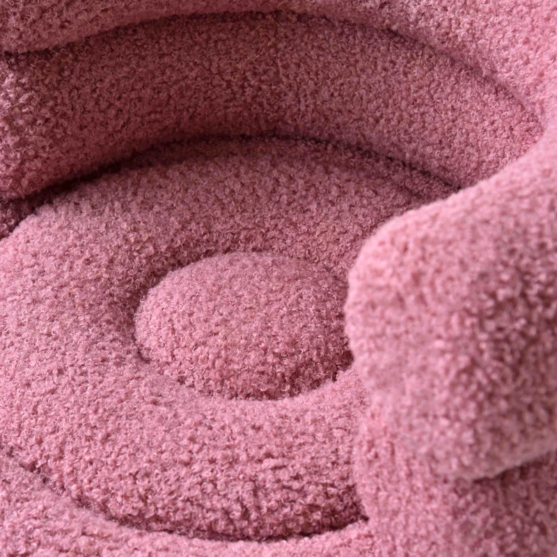 Nordic Aesthetic Swivel Sofa Chair - Cloud-Like Teddy Fleece Upholstery Accent Chair For Living Room & Bedroom