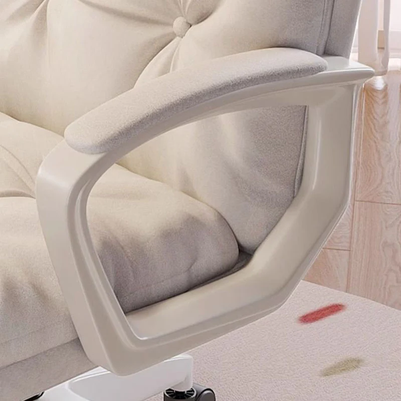 Modern Minimalist Adjustable Rotatable Metal Synthetic Fabric Foam Square Desk Chair Armrests Backrest For Home Office