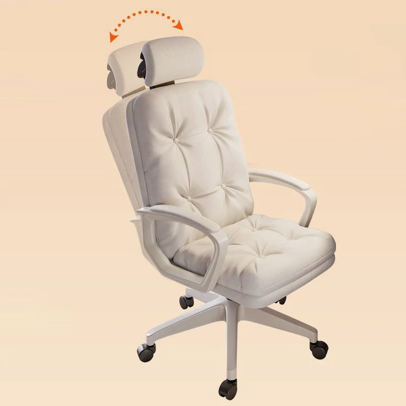 Modern Minimalist Adjustable Rotatable Metal Synthetic Fabric Foam Square Desk Chair Armrests Backrest For Home Office