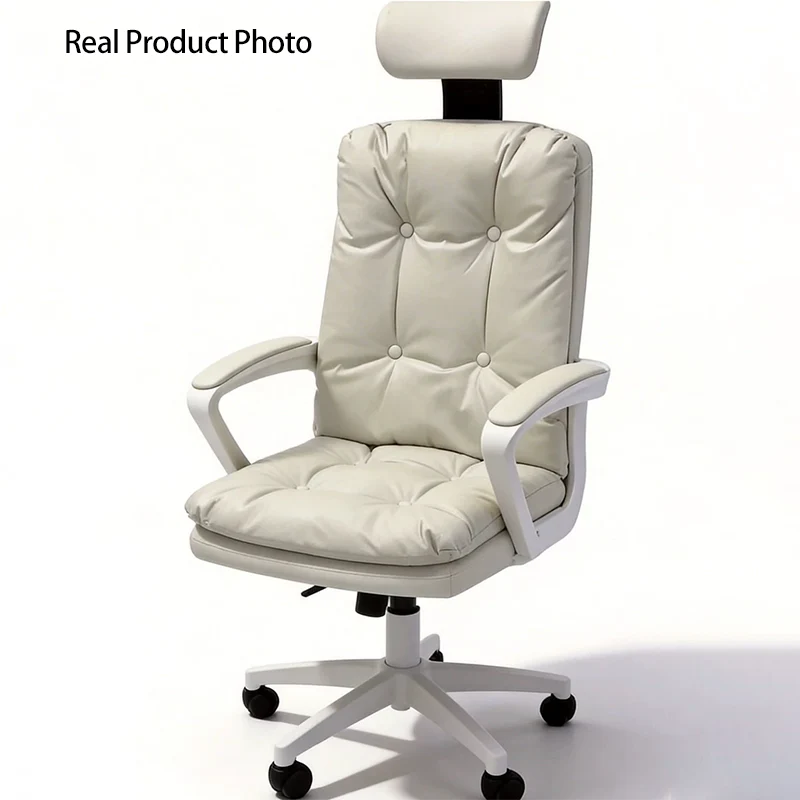 Modern Minimalist Adjustable Rotatable Metal Synthetic Fabric Foam Square Desk Chair Armrests Backrest For Home Office