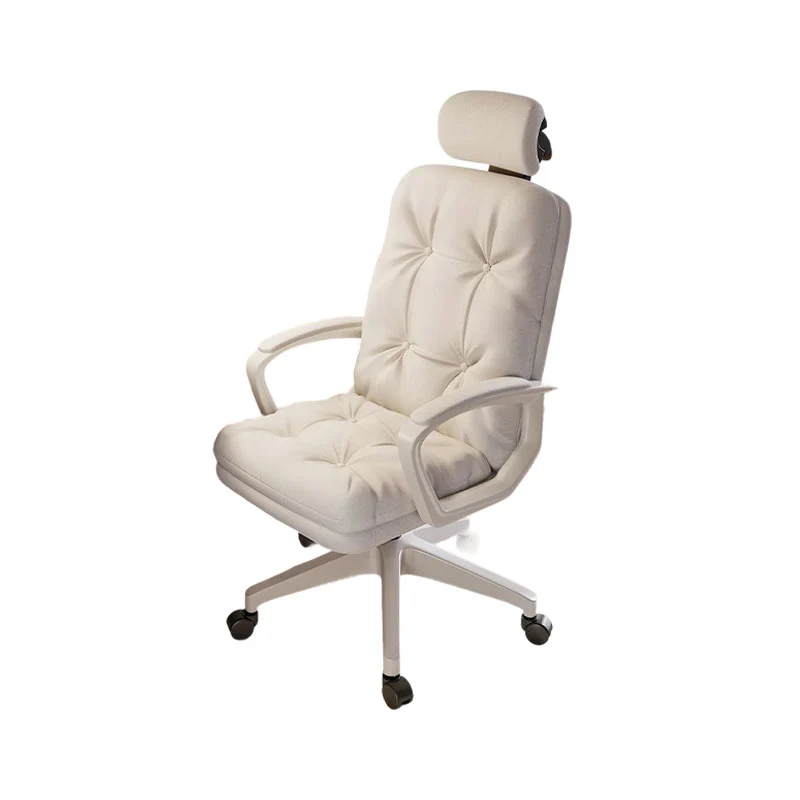 Modern Minimalist Adjustable Rotatable Metal Synthetic Fabric Foam Square Desk Chair Armrests Backrest For Home Office