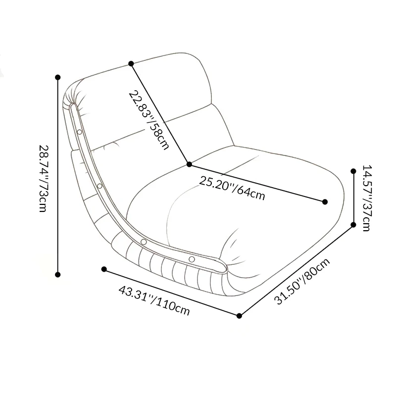 Traditional French Cat Scratch Resistant Leather Solid Wood Curved Square Accent Chair With Backrest For Living Room