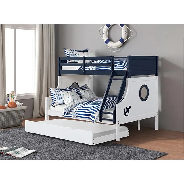 Furniture of America Nautia FM-BK629BL-BED Twin/Full Bunk Bed