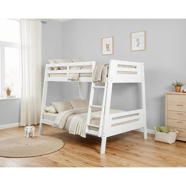 Furniture of America Kallen FM-BK206WH-TF-BED+M6 Twin/Full Bunk Bed & Mattress