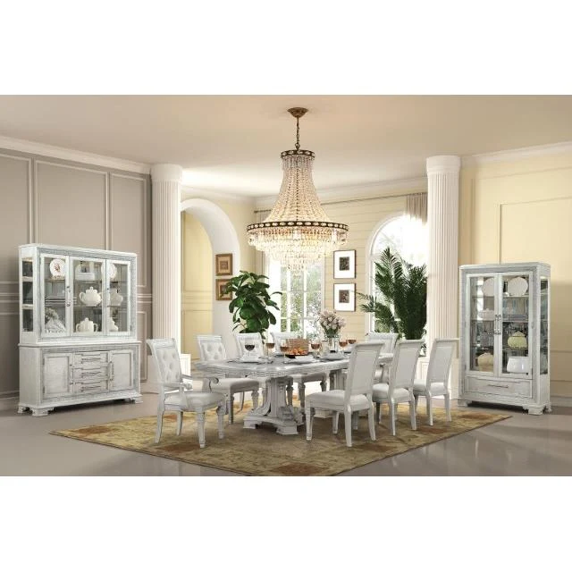 Furniture of America Stella Mia FM31000WH-CR Curio Cabinet