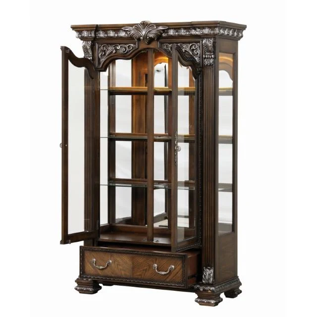 Furniture of America Stella Mia FM31000WH-CR Curio Cabinet