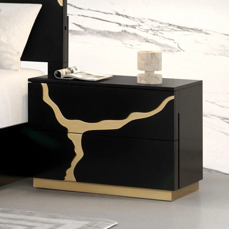 Furniture of America Goldsberg FM7425BK-N Nightstand