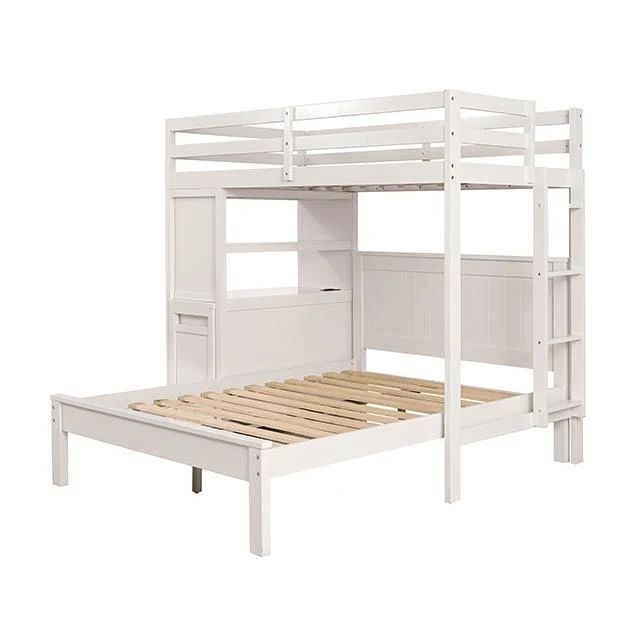 Furniture of America Aludra FM-BK205WH-TF-BED Loft Bed with Full Bed