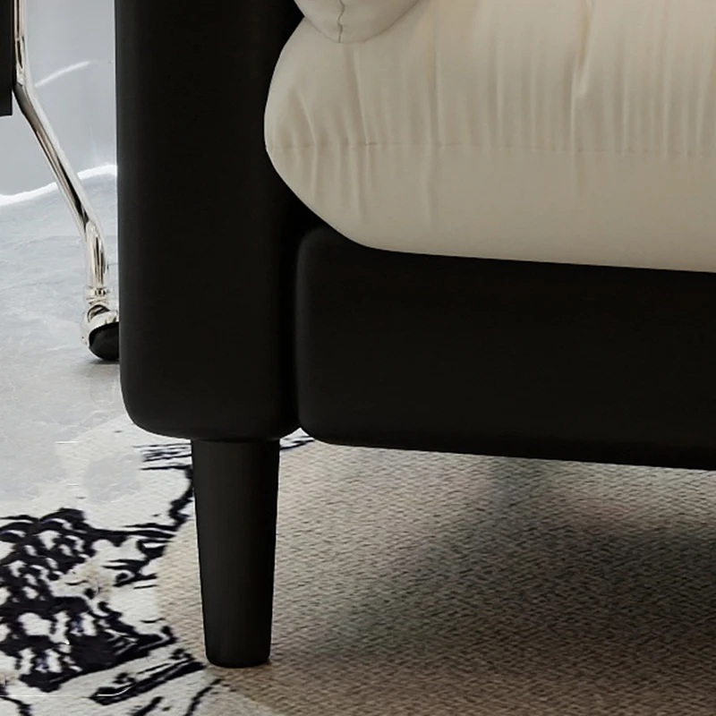 Contemporary Nordic Soft Fluffy Camellia Cat Scratching Leather Sherpa Fabric Foam Sponge Plush Cotton Solid Wood Multi-Layer Board Steel Detachable Accent Chair Backrest Armrest For Bedroom