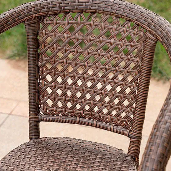 Modern Minimalist Curved Plastic Rattan Steel Outdoor Chair Backrest Armrest For Outdoor