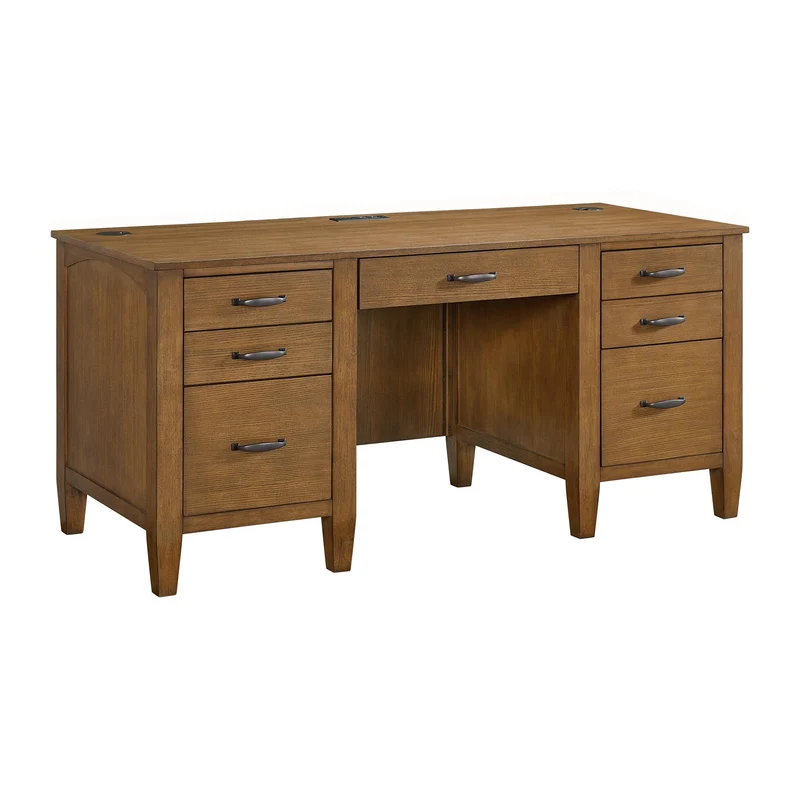Elements International Portico H-15970-6-DK1 Double Pedestal Desk