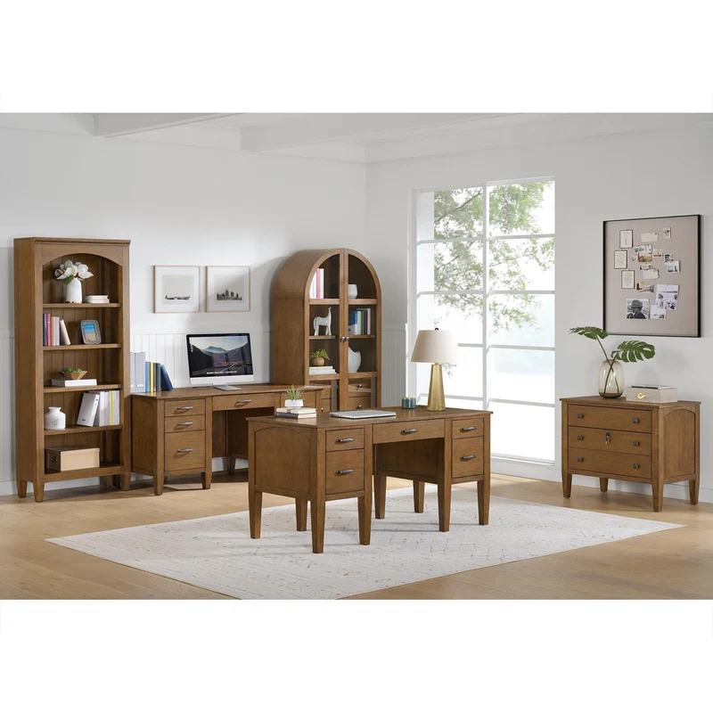 Elements International Portico H-15970-6-DK1 Double Pedestal Desk