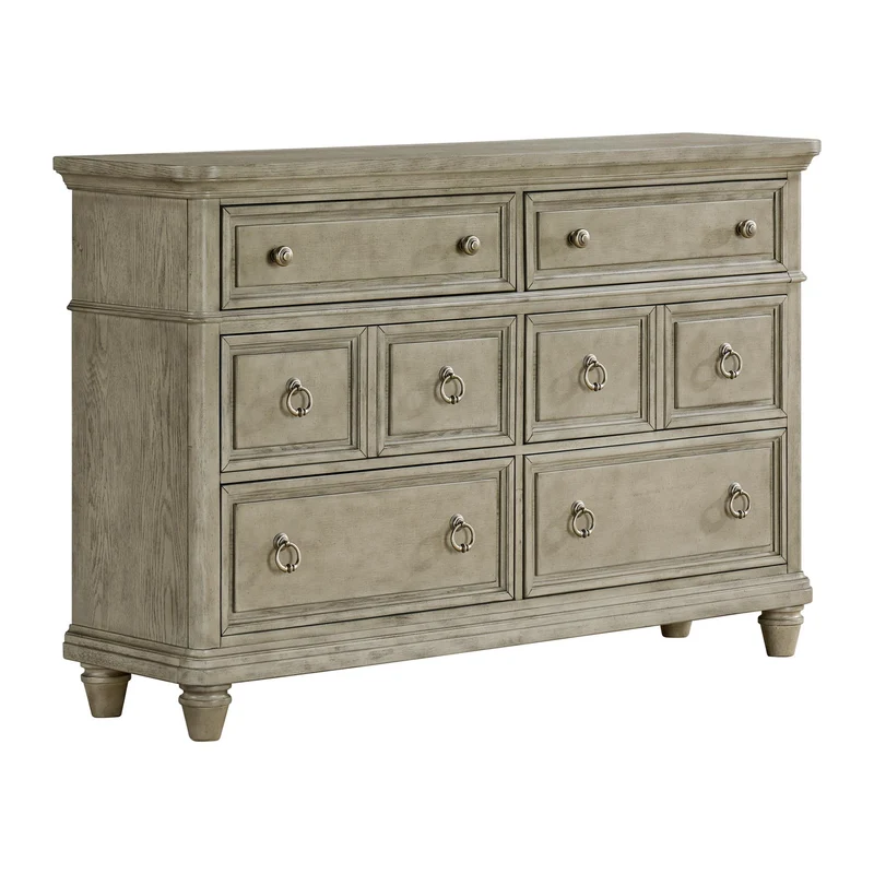 Elements International Whit-Ash B-11360-3-DR 6-Drawer Dresser