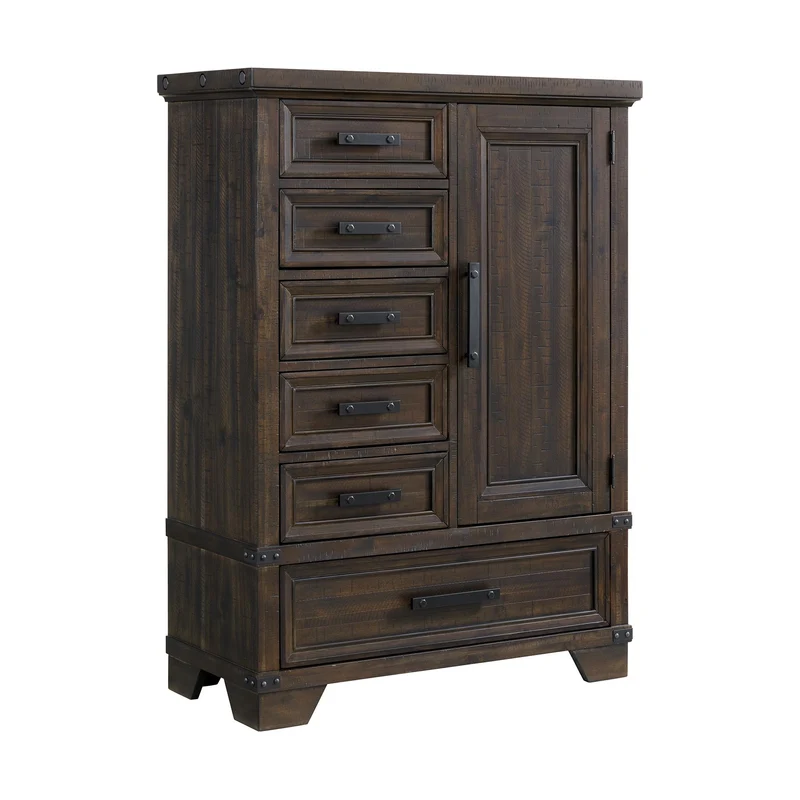 Elements International Colorado City B-13010-8-CH2 6-Drawer Door Chest