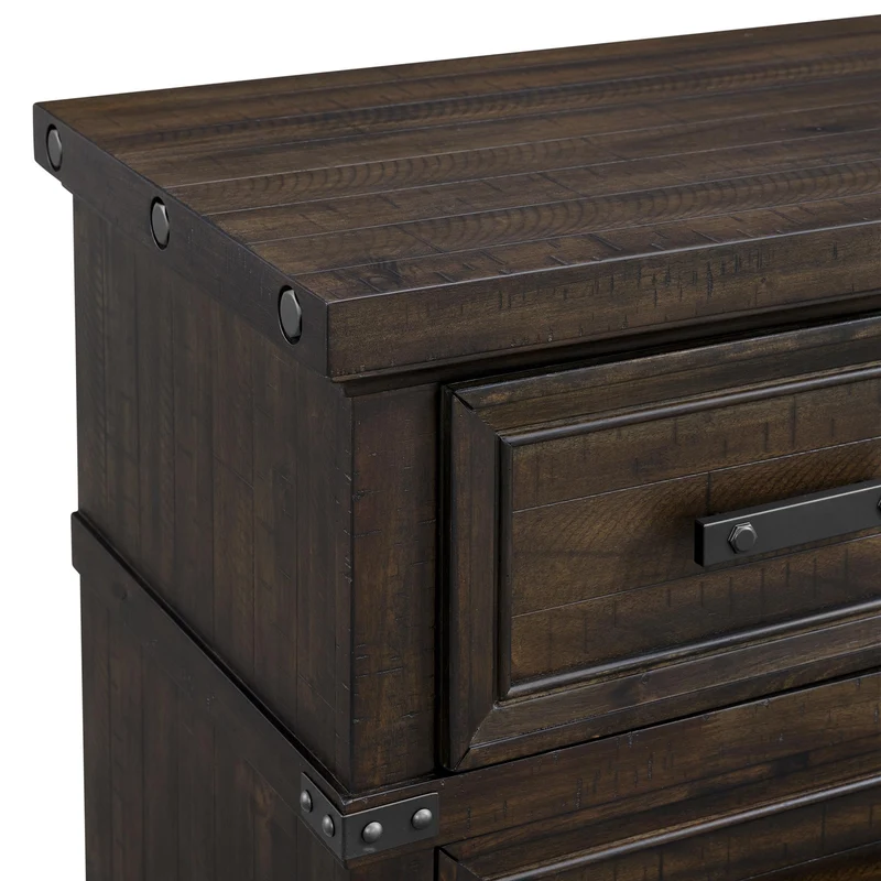 Elements International Colorado City B-13010-8-CH2 6-Drawer Door Chest