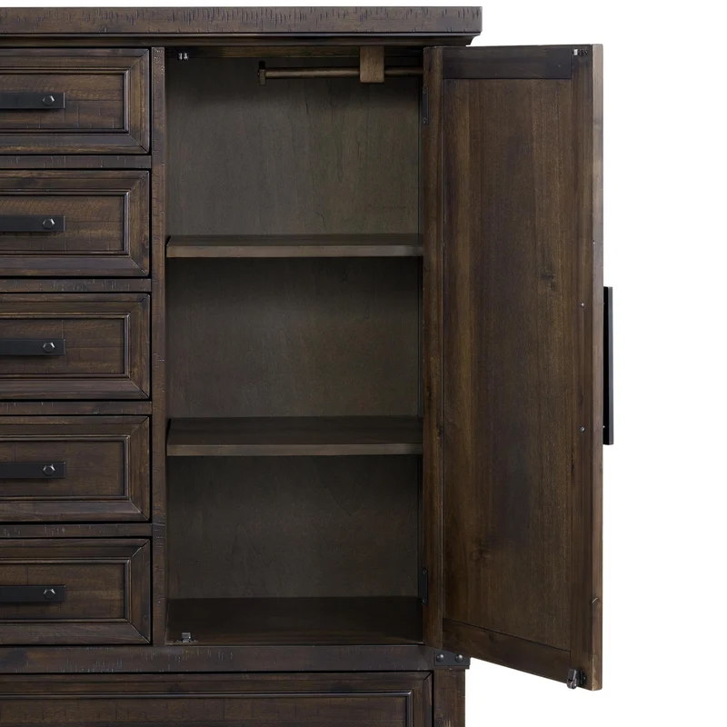 Elements International Colorado City B-13010-8-CH2 6-Drawer Door Chest