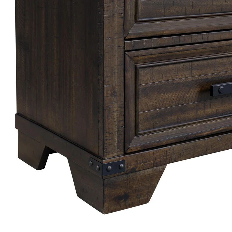Elements International Colorado City B-13010-8-CH2 6-Drawer Door Chest