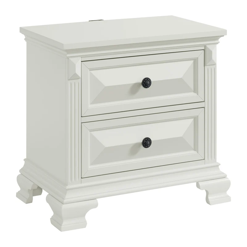 Elements International Bridgestone B-10980-7-NS 2-Drawer Nightstand