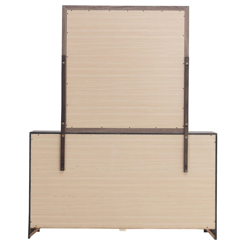 Coaster Furniture Brantford 207043M 6-Drawer Dresser with Mirror - Barrel Oak