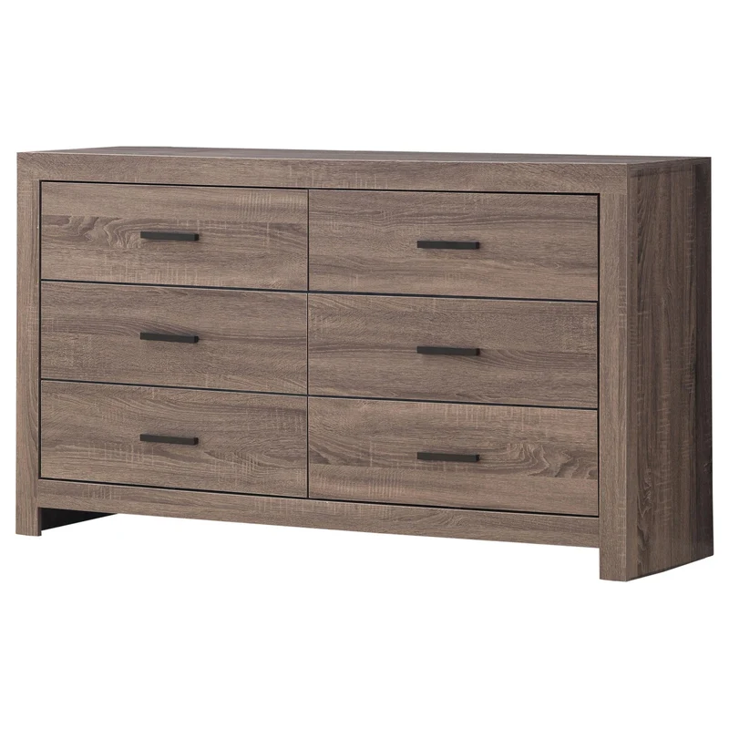 Coaster Furniture Brantford 207043 6-Drawer Dresser - Barrel Oak